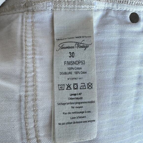 AMERICAN VINTAGE Unisex Le Carrot SNOP 53 Cream Jeans - Picture 9 of 9
